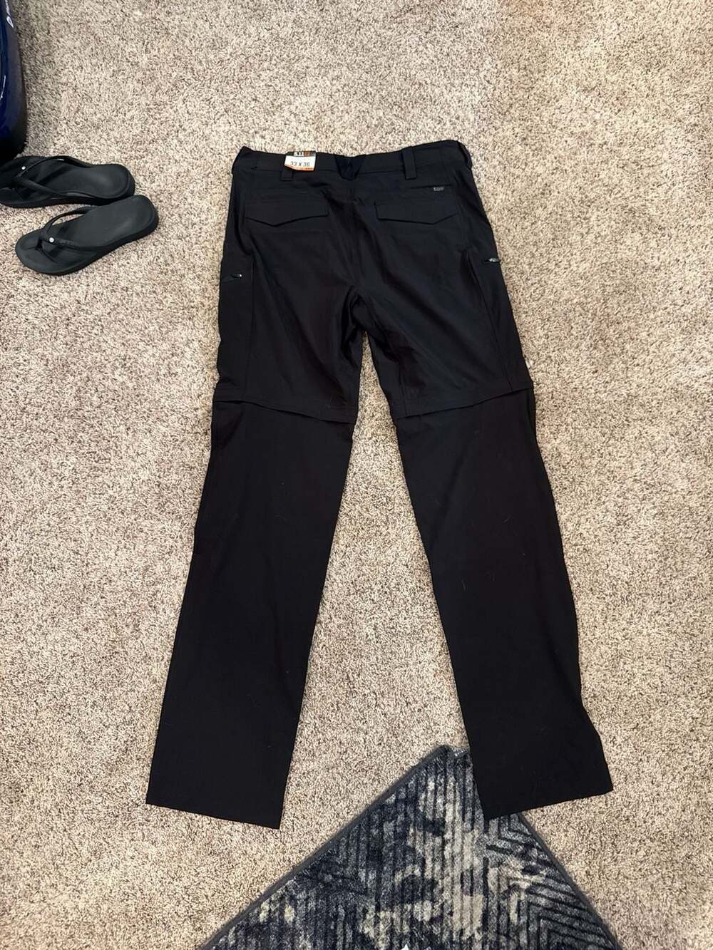 5.11 Tactical Decoy Convertible Pants Black Size 33x36 Straight Fit